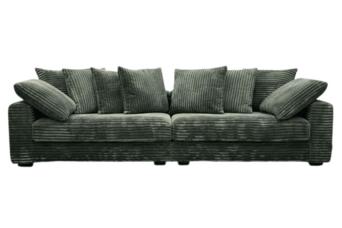 Duved 4S Soffa - Grön Manchestersoffa